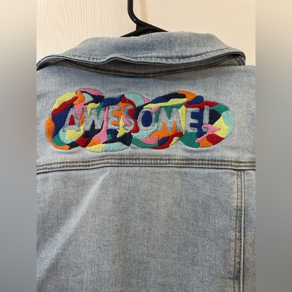 Girls Cat & Jack Light Blue Jean Jacket Size Large 10/12 - Picture 4 of 5